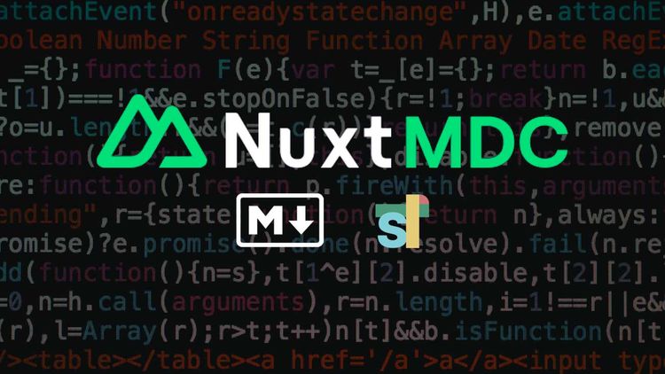 Title image for the guide on how to render Markdown in Nuxt 3 with Nuxt MDC